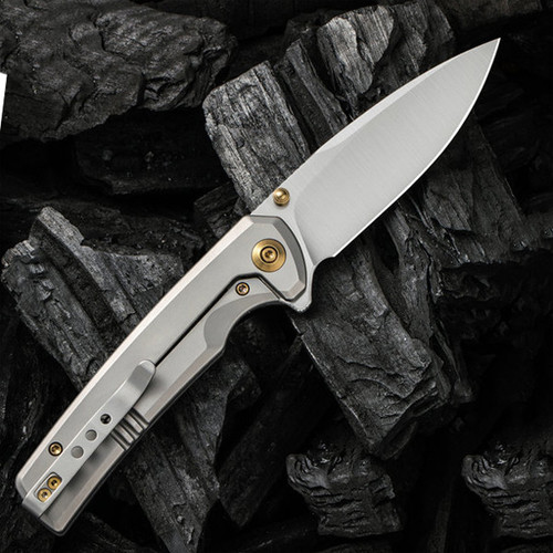WE Knife Subjugator - Marble CF / Gray Ti (3.5" CPM 20CV Satin) WE21014D-1