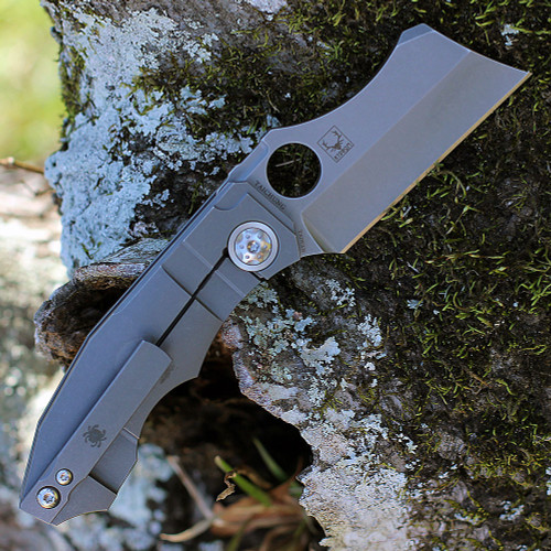 Spyderco Stovepipe - Titanium (2.8" CPM 20CV Stonewashed) C260TIP