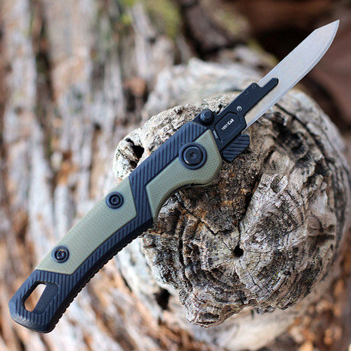 Kershaw Lonerock RBK2 - GFN/Rubber Overlay (2.8" #60A Satin Replaceable Blades) 1891