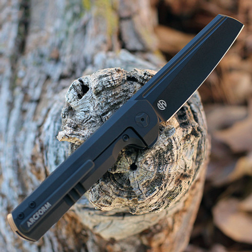 Arcform Darcform Slimfoot Folding -  Blk Ti / Blk G10 (3.5" M390 BlkSheepsfoot)