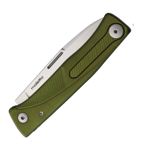 LionSteel Thrill Slip Joint - Green Alum (3.2" Satin M390) TL-A-GS