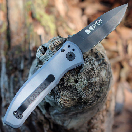 Gerber Empower Automatic Blue Aluminum (3.25" Blk DLC) 30-001319