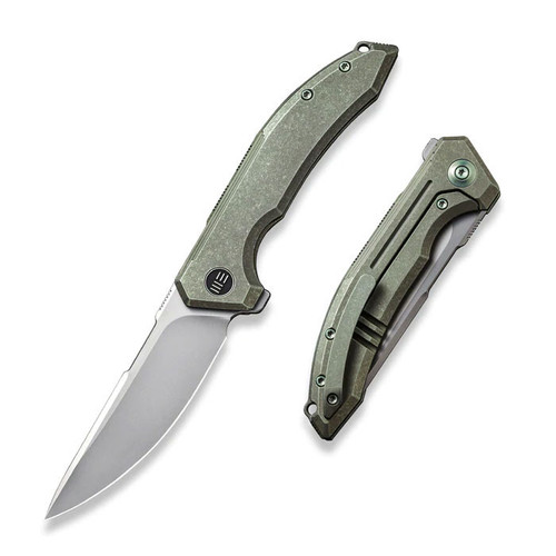 WE Knife Quixotic Flipper - Green Ti (3.45" CPM 20CV) - WE21016-4