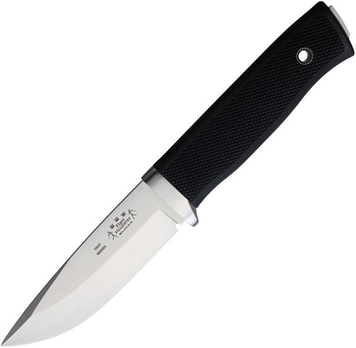 Fallkniven F1 Pro ELMAX (FIPROELMAX) 3.9" ELMAX Satin Drop Point Blade, Black Thermorun Handle, Black Zytel Sheath