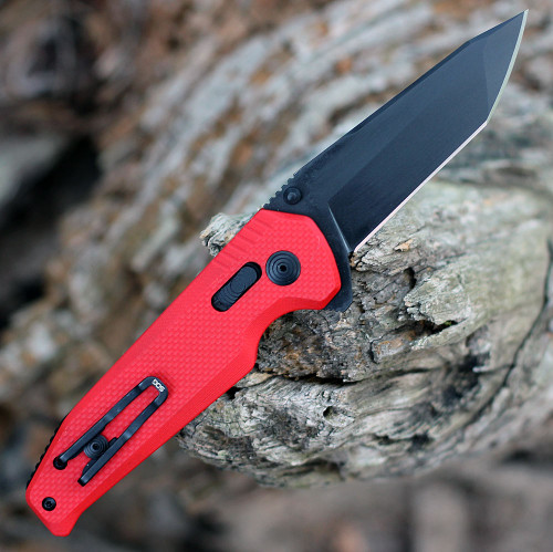 SOG Vision XR LTE Flipper - Red G10 (3.36" CTS XHP Blk) 12-57-08-57