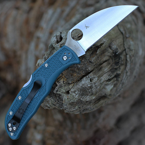 Spyderco Endela Lightweight Blue FRN (3.42" K390 Wharncliffe Satin) C243FPWK390