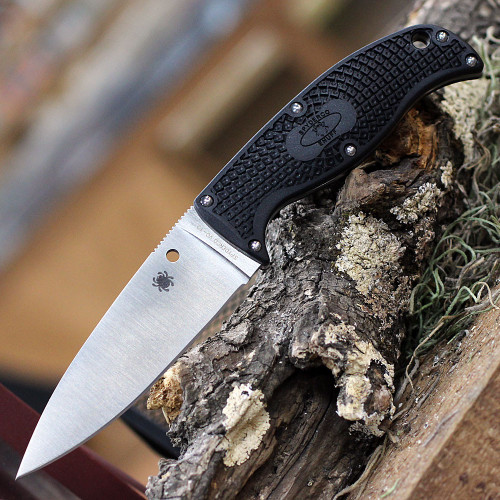 Spyderco Enuff 2 Black FRN- Fixed Blade  (3.93" Satin VG-10 ) FB31PBK2