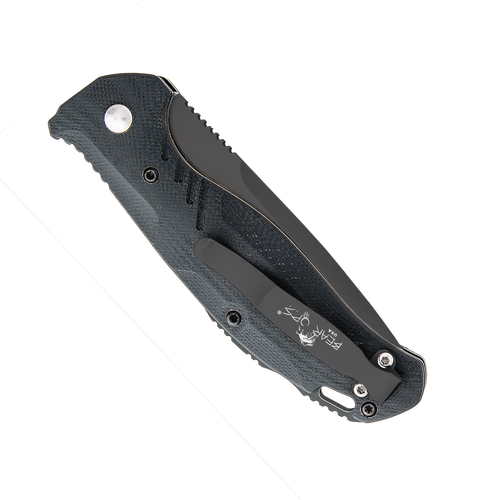 Bear Ops Bold Action X Button Lock Automatic Knife ( BCAC1000B4B) - 3" 14C28N Sandvik Black Blade, Black G10 Handle