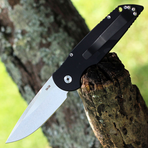 Pro Tech TR 5 Tactical Response Automatic Black Fish Scale 3 25 Black X 1  Knife Information