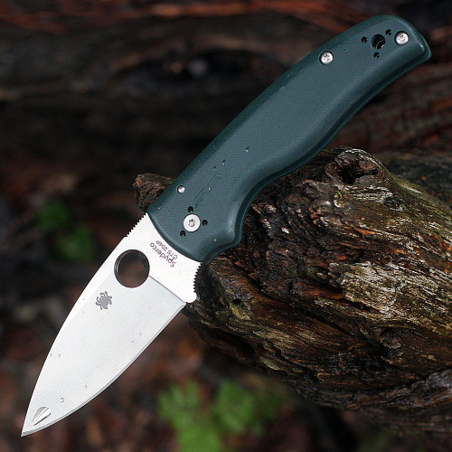 Spyderco Shaman C229GPDGR 3.58 inch CTS-204P Satin Forest Green G-10 Compression Lock Knifeworks Exclusive USA
