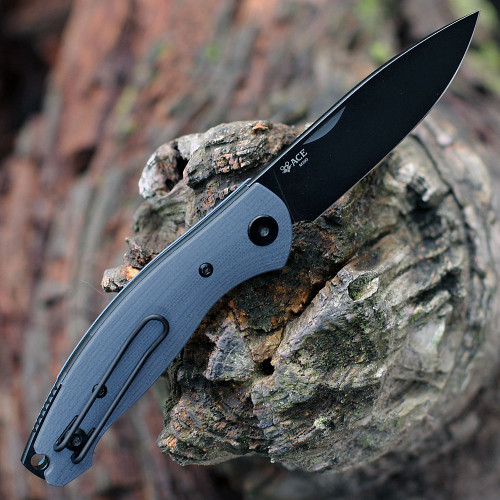 GiantMouse Knives ACE Farley Brass @ SRKT Satin DP Bohler M390 Blade Slip  Joint Manual