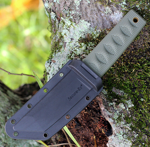 Cold Steel Mini Japanese Tanto Point (CS17DAODBK) 3.25" Black 8Cr13MoV Stainless Steel Tanto Blade, Olive Drab Kray-Ex Handle