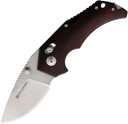 Willumsen Copenhagen Red E (RE21SRW) 2.75" Stonewashed 14C28N Drop Point Plain Blade, Rosewood Handle