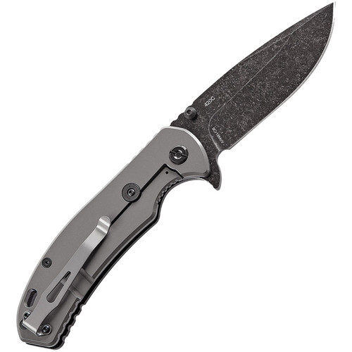 Skif Knives Sturdy (420SEB) 3.75" Black Stonewash  9Cr18MoV Drop Point Plain Blade, Black G10 Handle w/ Gray Stainless Back Handle