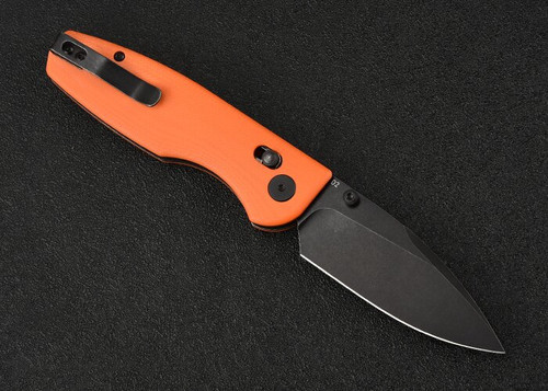 CMB Predator Folding Knife (CMP08GB) 3.42 in Blackwash D2, Orange G-10 Handle
