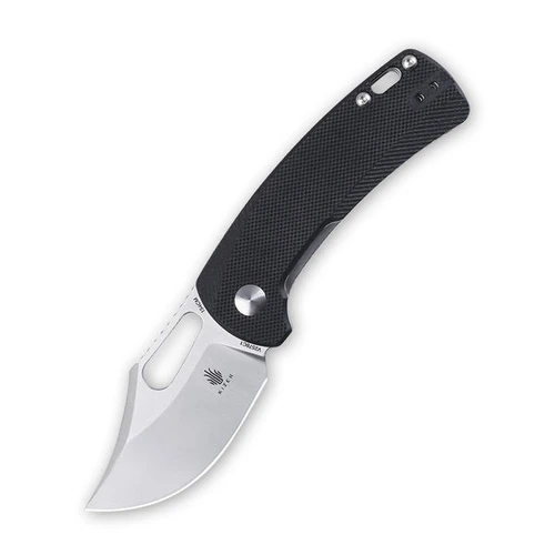 Kizer Urban Bowie (V2578C1) 2.37" 154CM Satin Clip Point Plain Blade, Black G-10 Handle
