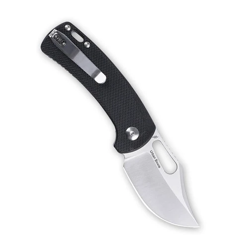 Kizer Urban Bowie (V2578C1) 2.37" 154CM Satin Clip Point Plain Blade, Black G-10 Handle