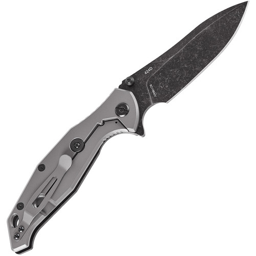 Skif Knives Adventure (424SEB) 4.0 Black Stonewash 9Cr18MoV Drop Point Blade, Black G10 Handle w/Grey Stainless Handle