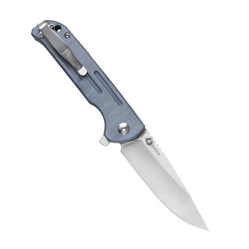 Kizer Justice Folding Knife (V4543N3) 3.75 in Satin Bohler N690, Blue Demim Micarta Handle