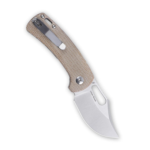 Kizer Urban Bowie Folding Knife (V2578C2) 2.37 in Satin 154CM Clip Point Blade, Brown Micarta Handle