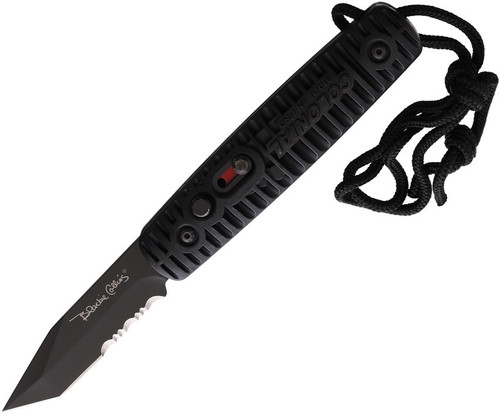 Colonial Knife Company Auto Ranger (COL108) 4.25" 440C Tanto Plain Blade, Black Polymer Handle