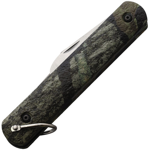 Colonial Knife Company Automatic- Mossy Oak (COL723) 3"440C Push Button, Button Lock Green Camo Handle