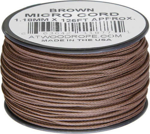 Atwood Rope MFG .90mm Micro Cord 125ft - Brown(RG1273)