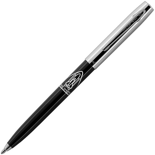 Fisher Space Pens Cap-O-Matic Space Pen (FP514018) PR4 Black Ink, Black Barrell w/Shuttle Imprint, Chrome Cap, Chrome Clip