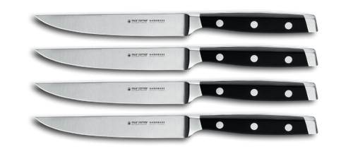 Jumbo Steak Knives, 5 Blade, Black Plastic Handle,Pack of 6,2