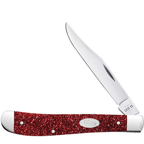Case Slimline Trapper 67006- Tru-Sharp Surgical Stainless Steel, Ruby Stardust Kirinite (101048 SS)
