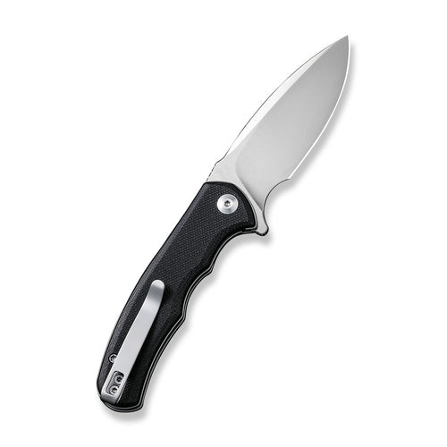 Civivi Mini Praxis Flipper Knife (C18026C-2) 2.98" Satin Finished D2 Drop Point Blade, Black G10 Handle