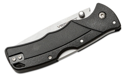 Cold Steel Verdict Folding Knife- (CSFL-C3TSS) 3.00" 4116 Stainless Steel Stonewash Plain Tanto Blade, Black GFN Handle
