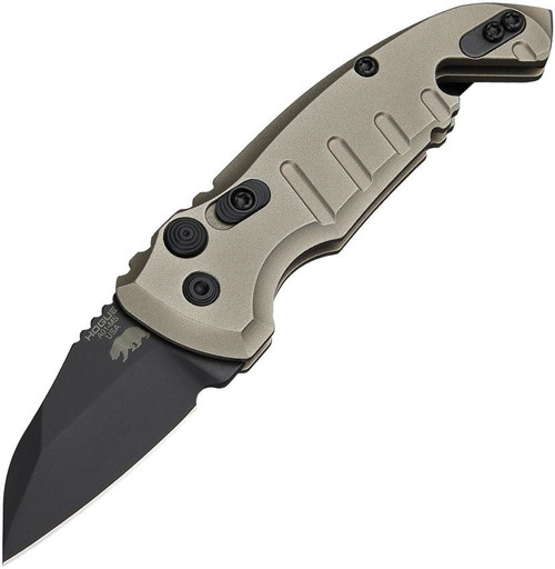 Hogue A01 Microswitch Automatic (HO24147) 1.95" Wharncliffe 154CM Black Cerakote Finish Blade, Matte FDE Aluminum Frame