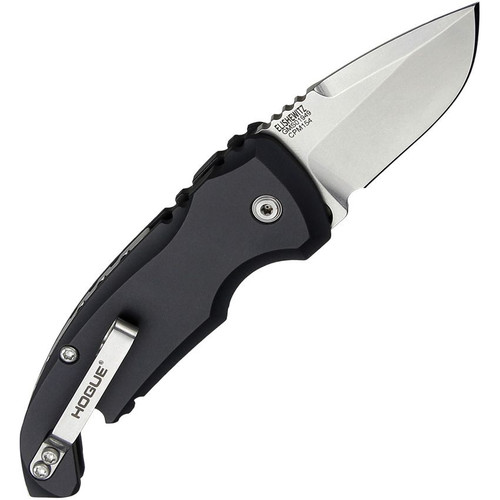 Hogue A01 Microswitch Automatic (24120) 1.95" Drop Point 154CM Tumble Finished Blade, Black Aluminum Frame