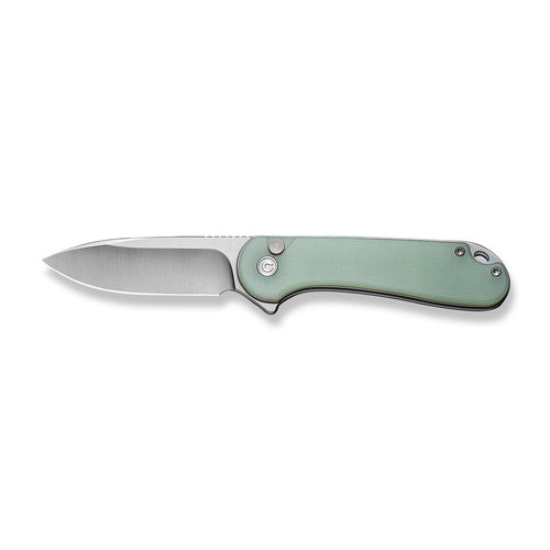 Civivi Button Lock Elementum II Knife (C18062P-2) 2.96" Satin Finished Nitro-V Drop Point Plain Blade, Natural G-10 Handle