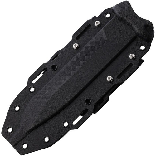 Wander Tactical Centuria (WTK208) 7.08" Black Finished D2 Drop Point Plain Blade, Brown Sculpted Micarta Handle