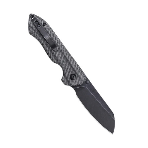 Kizer Cutlery Guru (V3504C1) 2.97" 154CM Blackwashed Cleaver Blade, Black Micarta Handle