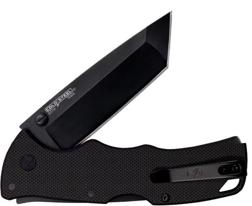 Cold Steel Verdict Tanto Folding Knife (CS-FL-C3T10A) - 3.00" AUS10A Black Tanto Plain Blade, Black G-10 Handle