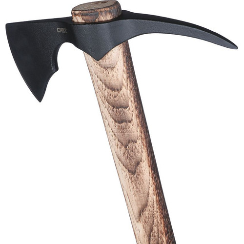 CRKT ODR Axe (CR2753) 9" 1055 High Carbon Black Corrosion Resistant Coating Axe Head with a 3" Cutting Edge, American Hickory Handle