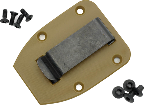 ESEE-Model 3/4 Clip Plate w/ Mounting Hardware (ESEE-CLIP-PLATE-34CB)- Coyote Brown