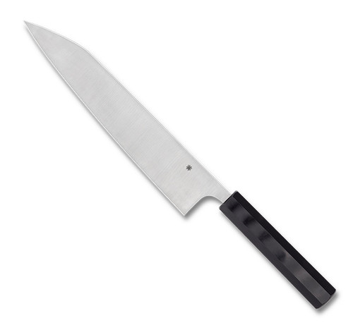 Spyderco Z-Cut Pointed Kitchen Knife Plain Blade Black Handle