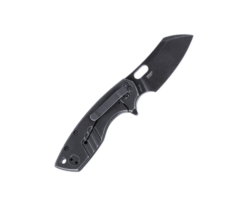 CRKT Pilar Large (CR5315KS) 2.67" 8Cr13MoV Blackwashed Sheepsfoot Plain Blade, Blackwashed Stainless Steel Handle