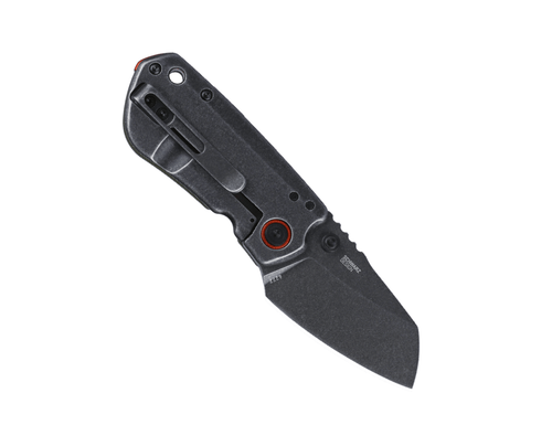 CRKT Overland Compact (6277) 2.24" D2 Satin Reverse Tanto Plain Blade, OD Green G-10 Front Stainless Steel Back Handle