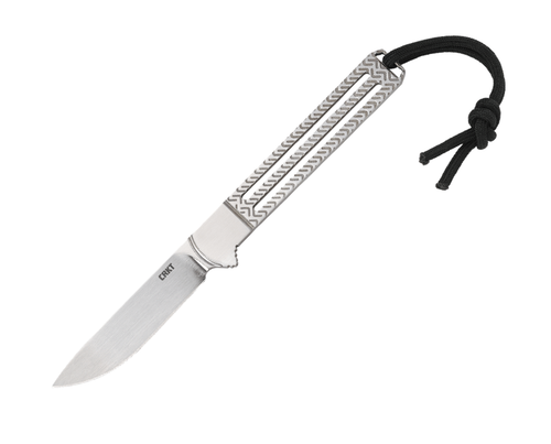 CRKT Testy (7524) 2.38" 420J2 Satin Plain Drop Point Blade, Satin 420J2 Texturized Handle