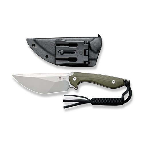 Civivi Concept 22 (C21047-2) 4.8" D2 Bead Blast Modified Tanto Plain Blade, Olive Drab Green G-10 Handle