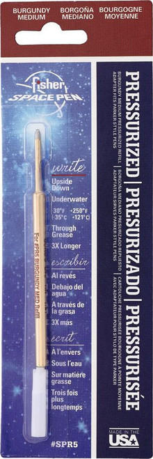 Fisher Space Pens Pressurized Replacement Cartridge - Burgundy Ink, Medium Point