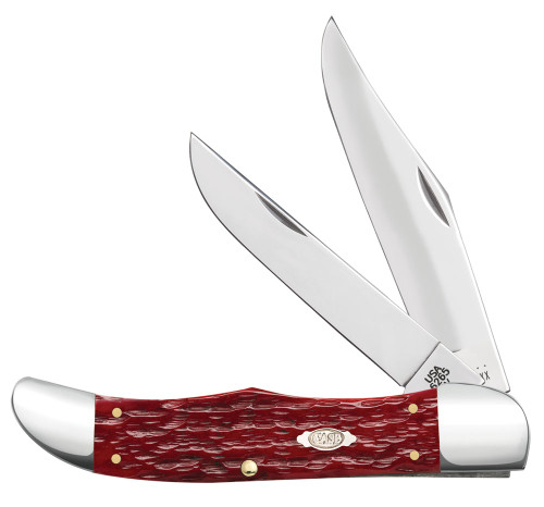 Case Large Stockman, Smooth Dark Red Bone