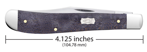 Case Slimline Trapper 80546 - Tru-Sharp Stainless Spey Blade, Smooth Purple Curly Maple Handle (71048 SS)