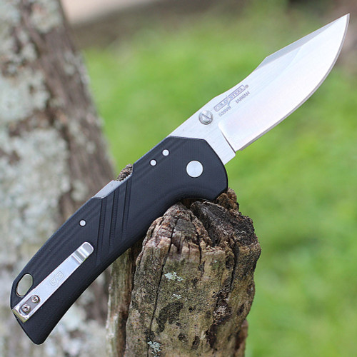 Cold Steel Engage (CSFL30DPLC35) - 3.5" Satin CPM-S35VN Clip Point Plain Blade, Black G-10 Handle