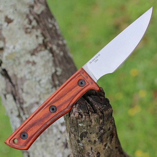 Case Composite Hunter (66660) - 4.5" 420 HC SS Satin Plain Blade, Smooth Orange Peel Hardwood Handle (FB1045 420HC SS)
